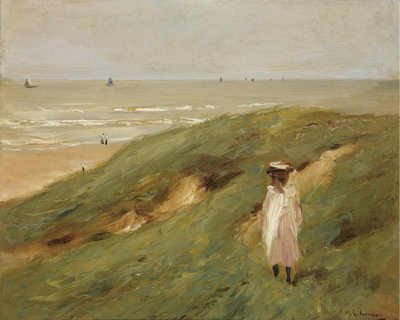 Dune em Nordwijk com criança de Max Liebermann